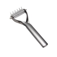 Stainless Steel Pet Dog Cat grooming Comb Pet Deshedding Brush Short Hair and Long Hair Dog Comb