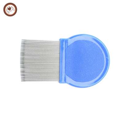 hot sale Plastic handle metal tooth lice comb with strong teeth nit comb