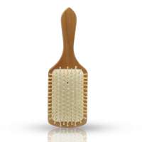 Customized hotel custom cheap Health wood mustache& beard comb comb bamboo teeth wood round hair brush