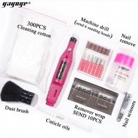 Nail Cleaner  Brush Kit Acrylic Nail Clipper Kit With Uv Lamp