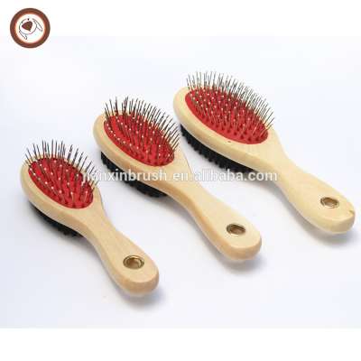 2018 Wholesale high quality detangling brush hair rubber cushion bristle nylon pet hair brush